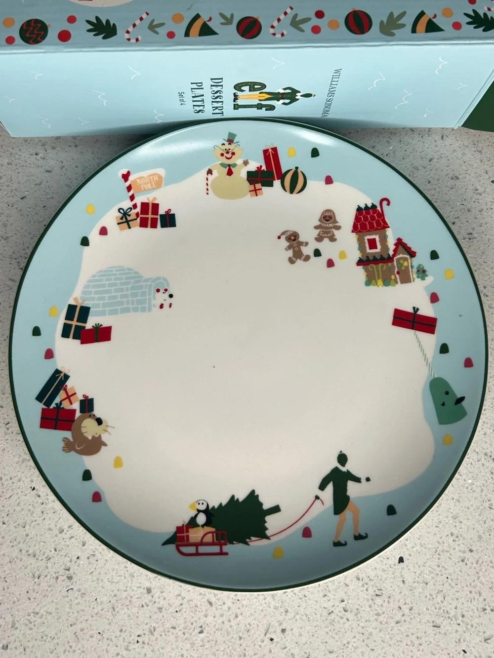 Williams Sonoma | Elf the Movie Dessert Plates (Set of Four)
